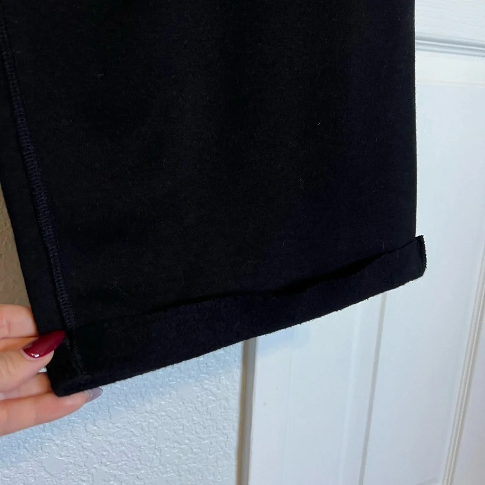 Skims Cotton Fleece Blend Classic Straight Leg Pants in Onyx NWOT